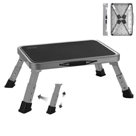 Mifami front view of step stool showing sturdy frame and stable platform benefit