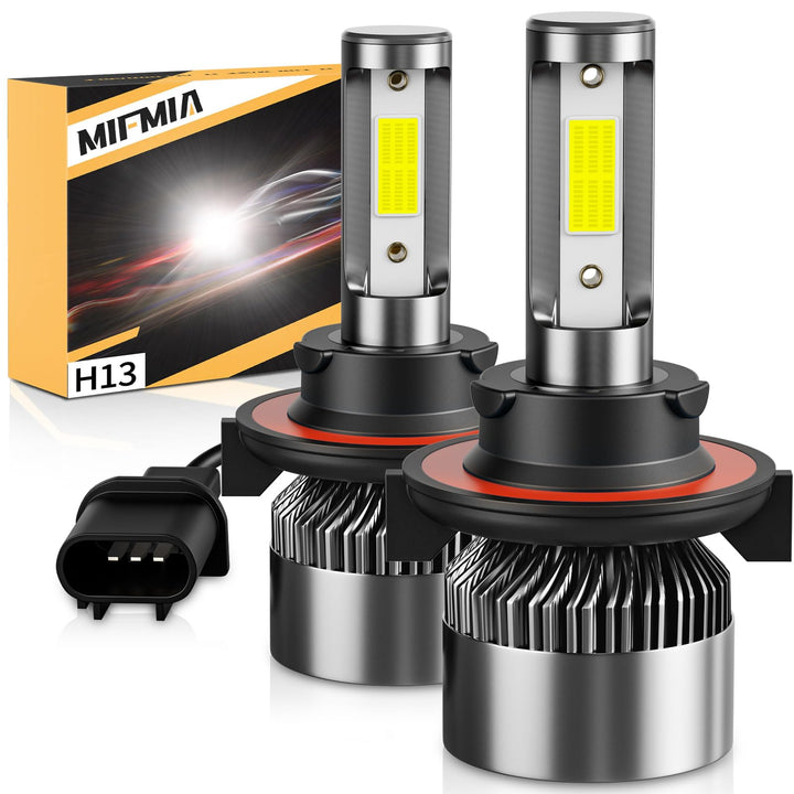 MIFMIA front view of H13/9008 bulb pack showing product and benefits