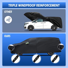 Migaven driver-side zipper in use offering convenient access
