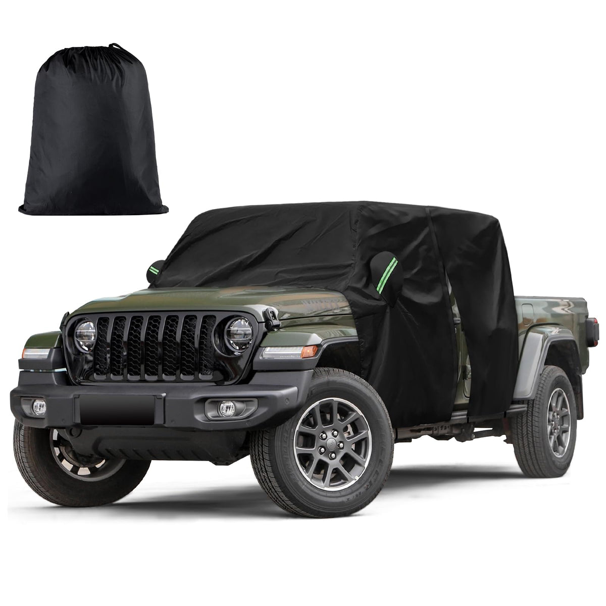 Migaven front cab cover fitted on Jeep Gladiator protecting cabin from elements
