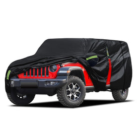Migaven front view on Jeep Wrangler 4-door showing full fit and coverage benefit