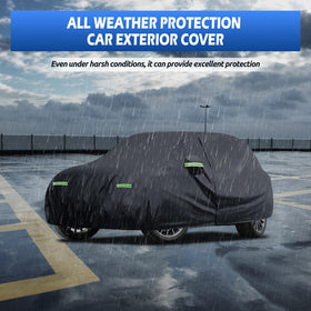 Migaven cover fitted on Jeep in driveway illustrating outdoor protection