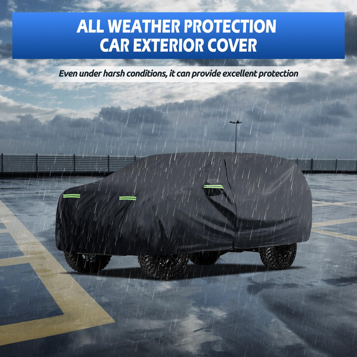 Migaven cover on Suburban in driveway protecting paint and exterior