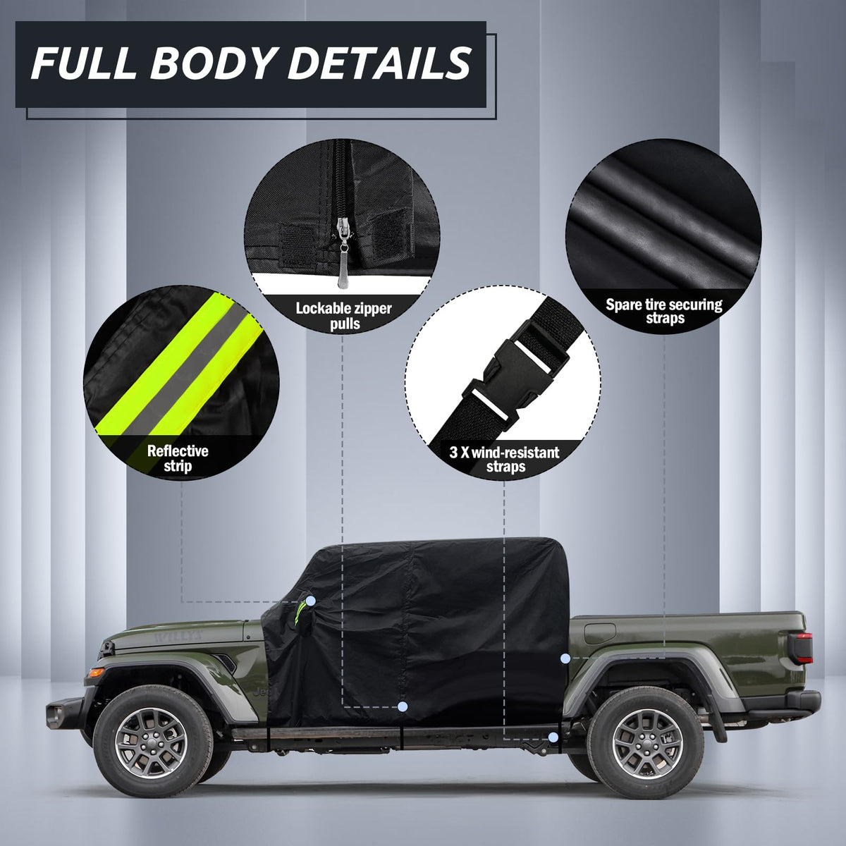 Migaven mirror pocket protecting Jeep Gladiator side mirror from damage