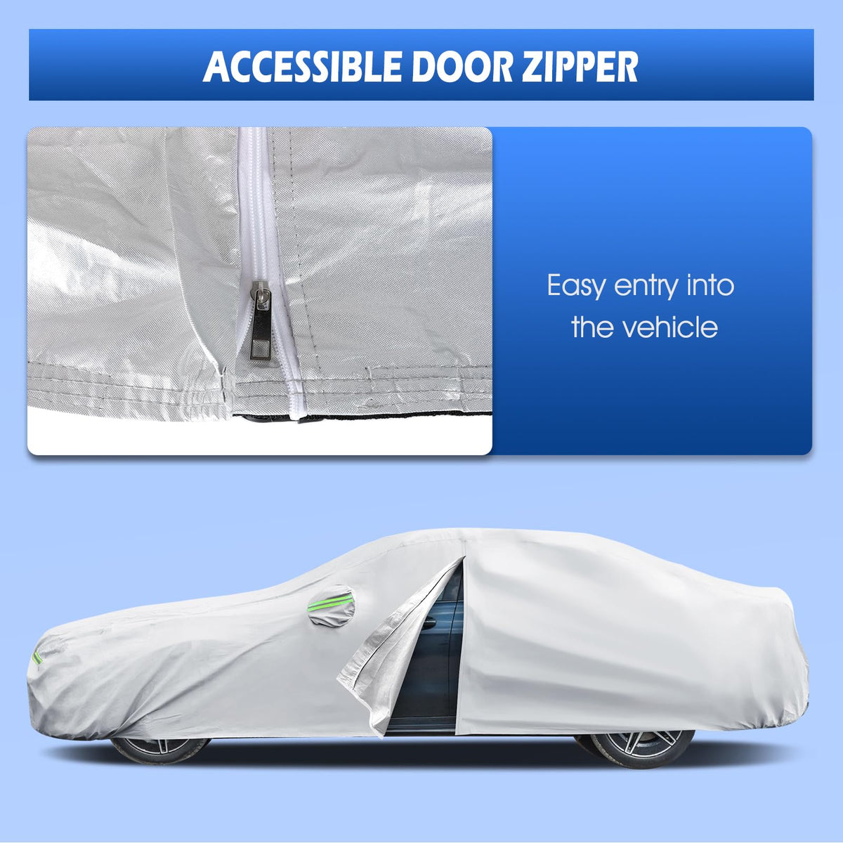 Migaven close-up of soft cotton inner lining protecting BMW paint from scratches