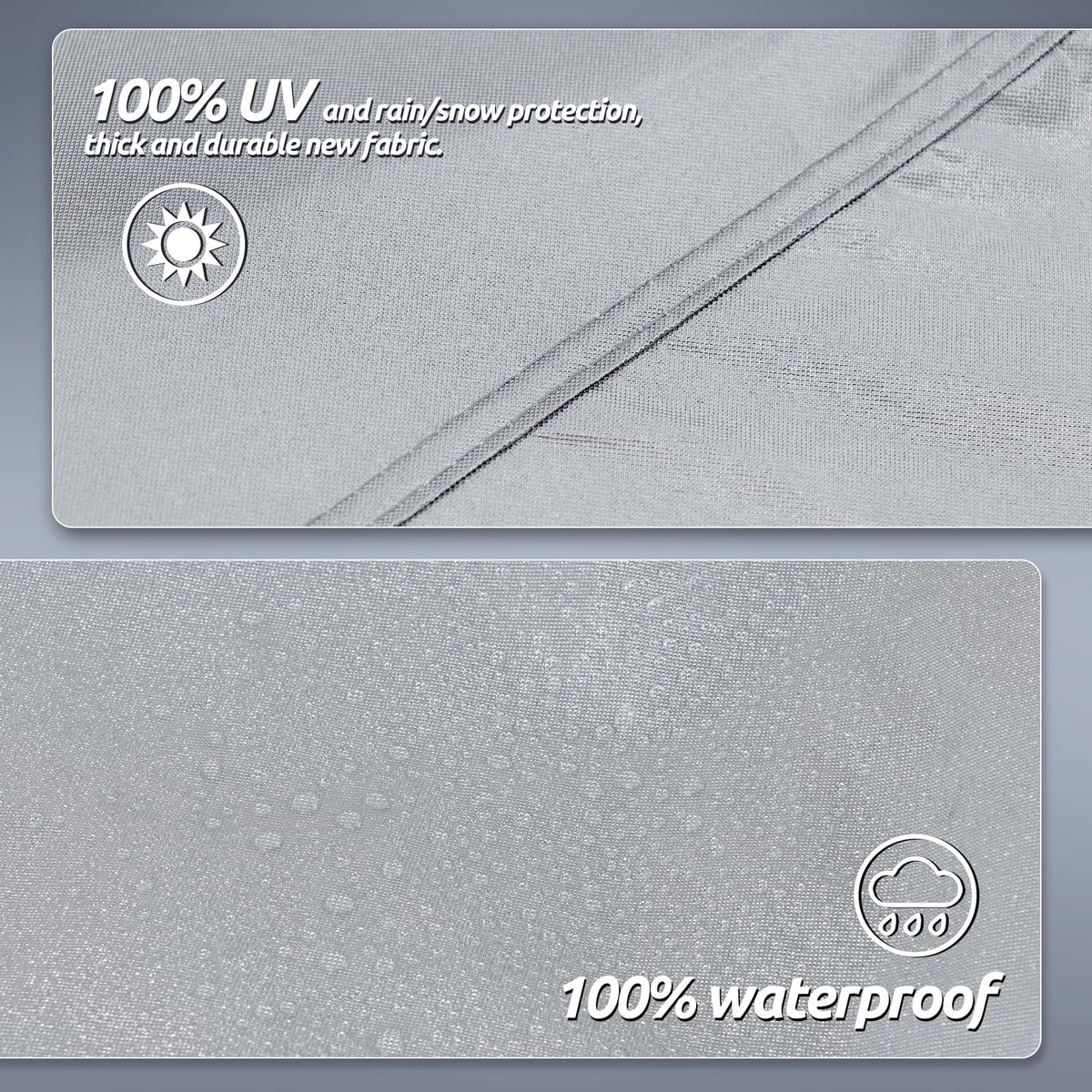 Migaven wind strap and buckle detail securing cover against strong winds