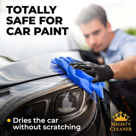 Mighty Cleaner close-up texture showing soft, lint-free surface protecting paint