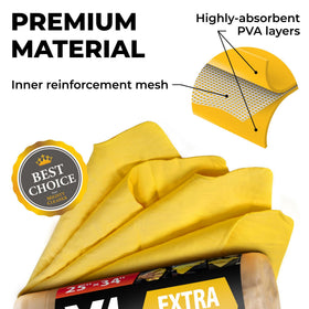 Mighty Cleaner drying glass with streak-free finish for clear visibility