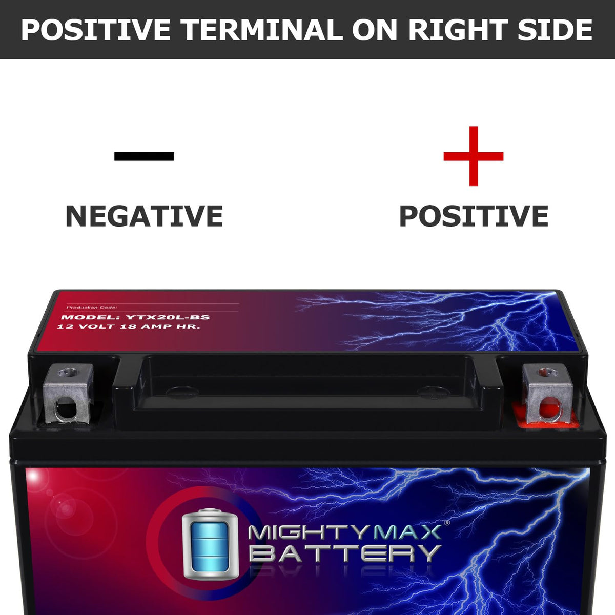 Mighty Max Battery side dimensions next to ruler showing correct fitment benefit