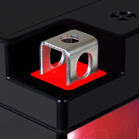 Mighty Max battery pictured with included screws for straightforward installation
