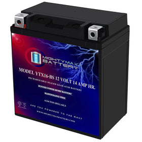 Mighty Max Battery front view showing compact housing and installation-ready benefit