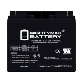 Mighty Max ML18-12 powering a portable unit illustrating on-the-go utility