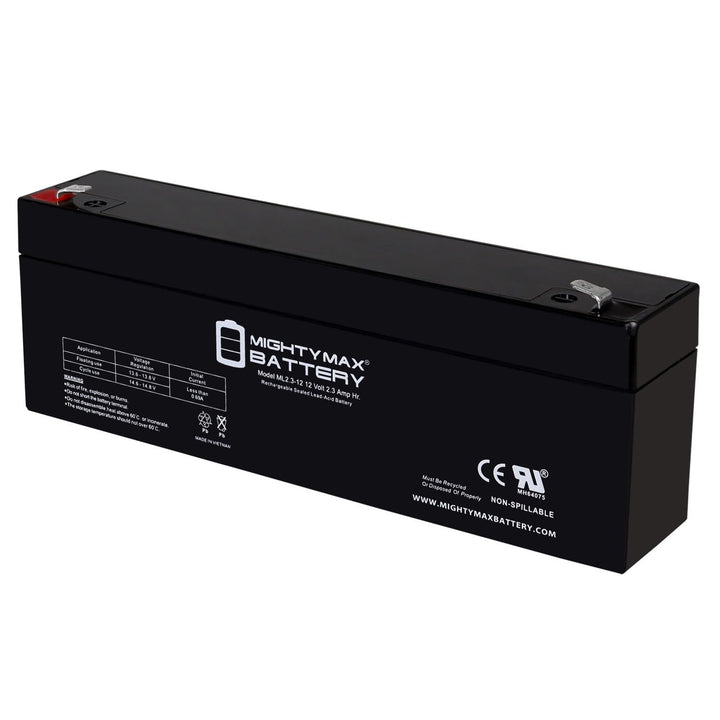 Mighty Max Battery front view showing compact sealed case and label benefits reliability