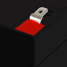 Mighty Max Battery side profile showing sealed AGM case and spill‑proof benefit