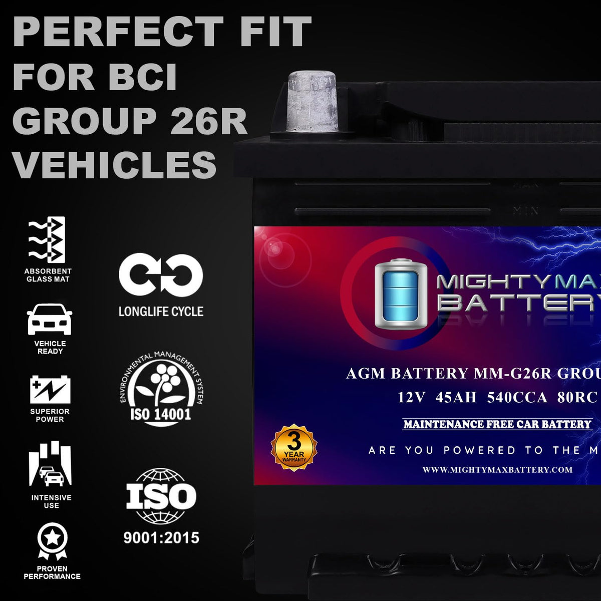 Mighty Max MM-G26R close-up of AGM layers highlighting spill-proof reliability