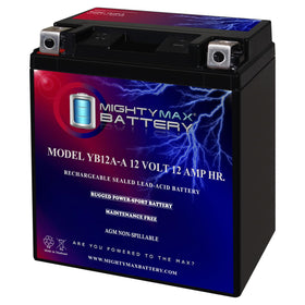 Mighty Max Battery front view showing compact design and ready-to-install benefit