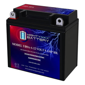 Mighty Max Battery front view showing compact sealed case and ready-to-install benefit