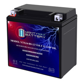 Mighty Max Battery front view showing compact maintenance-free design and ready installation