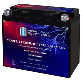 Mighty Max Battery front view showing compact sealed design and reliable starting power