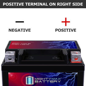 Mighty Max Battery side view highlighting dimensions for fitment reassurance