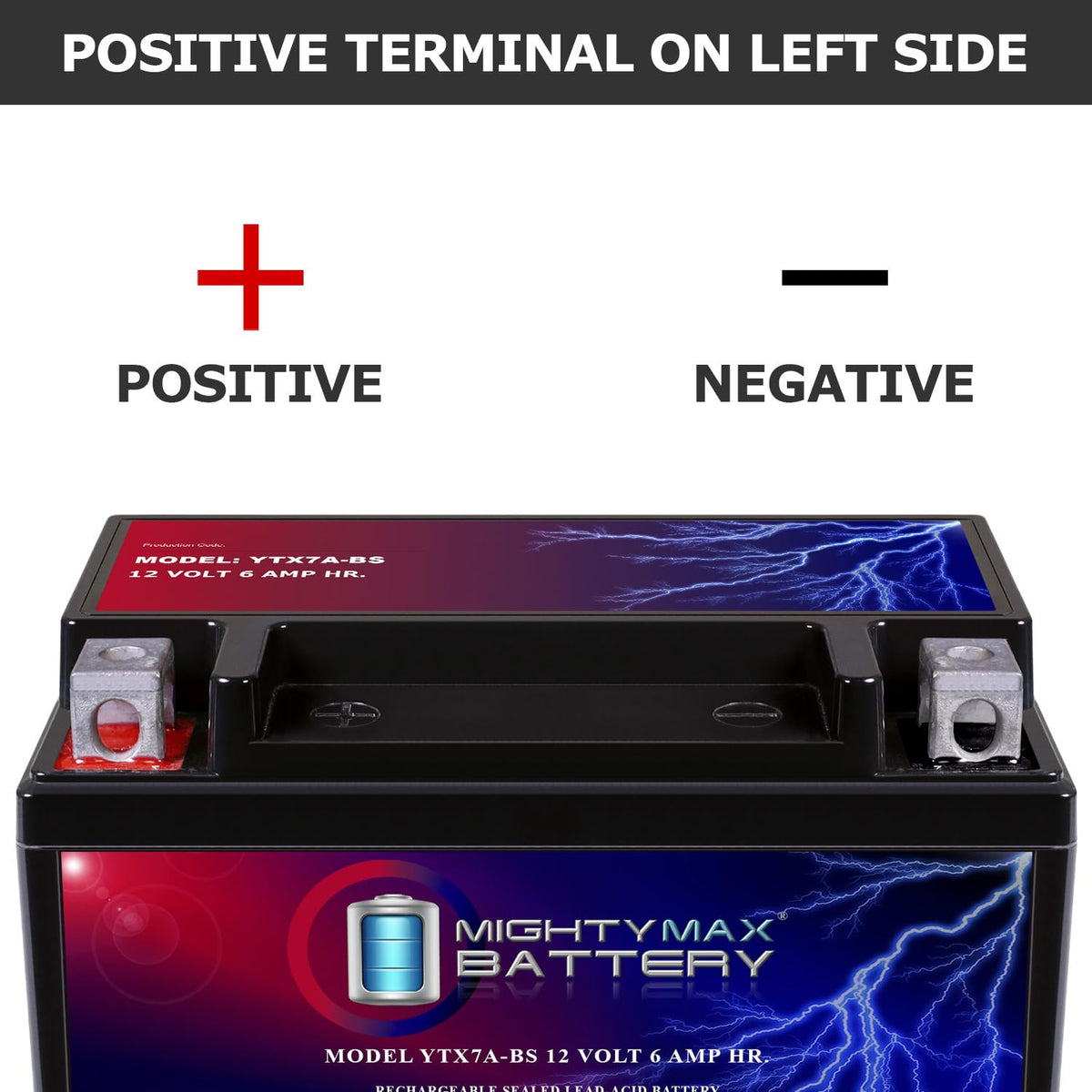Mighty Max Battery beside ruler showing 5.90 x 3.38 x 3.70 inches for accurate fitment