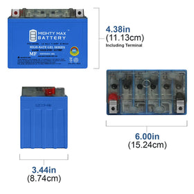 Mighty Max Battery top terminals closeup highlighting easy connection and safety