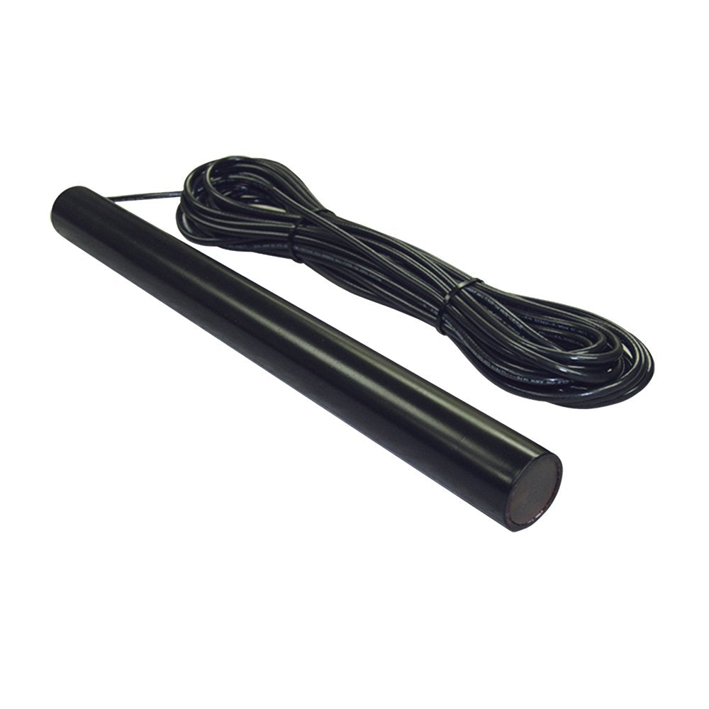 Mighty Mule FM140 front view showing probe and 100 ft cable, for reliable gate exit