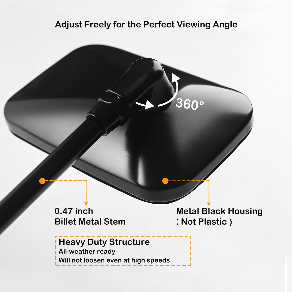 Miijzorr size scale with ruler showing 5.6x3.6 inch mirror for balanced coverage