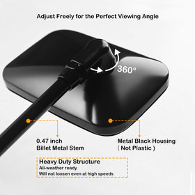 Miijzorr size scale with ruler showing 5.6x3.6 inch mirror for balanced coverage