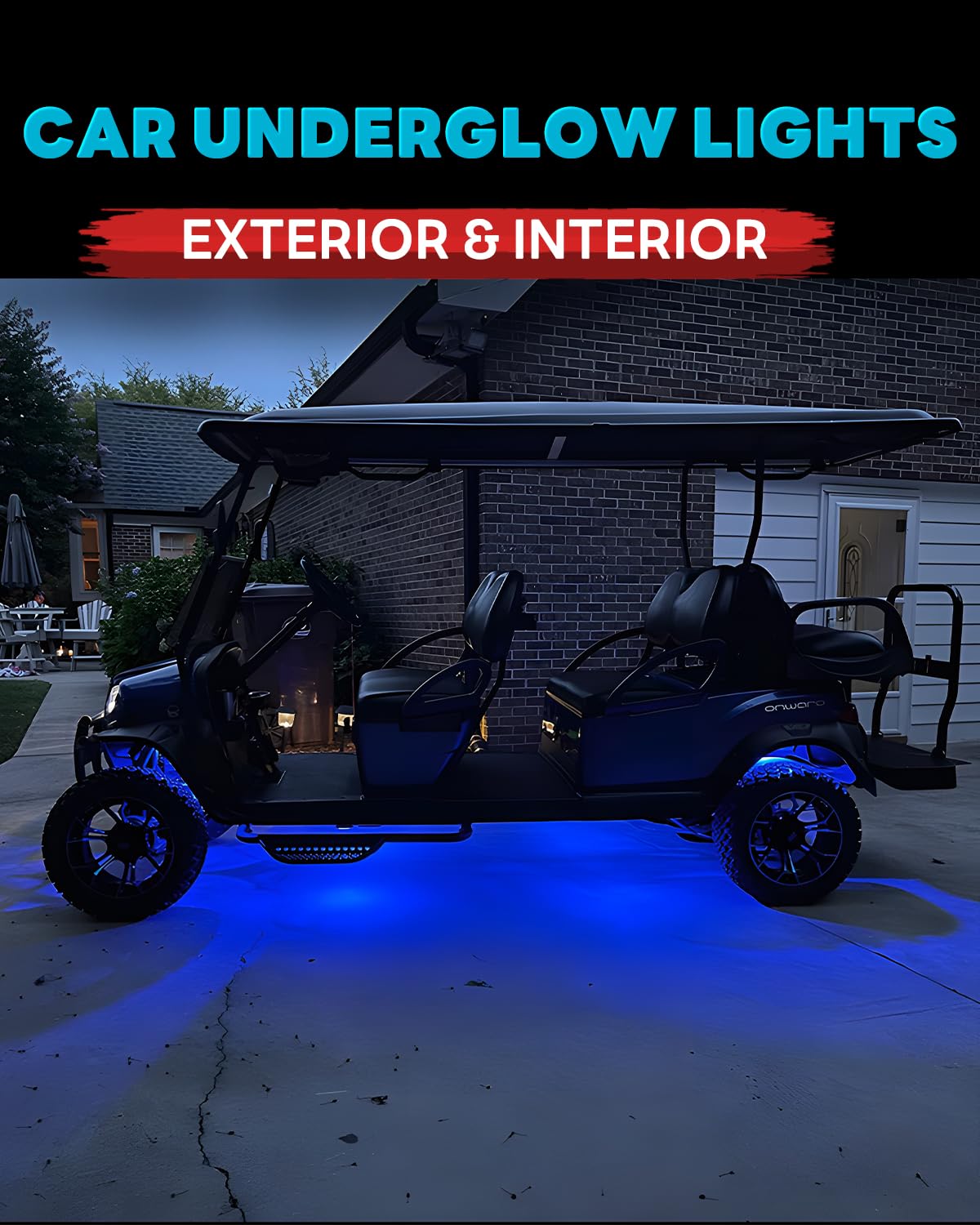 Miisiya blue LED lighting cabinet interior for accent ambiance