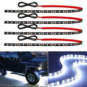 Miisiya front packaging showing 24-inch 12V LED strips and 4-pack benefit