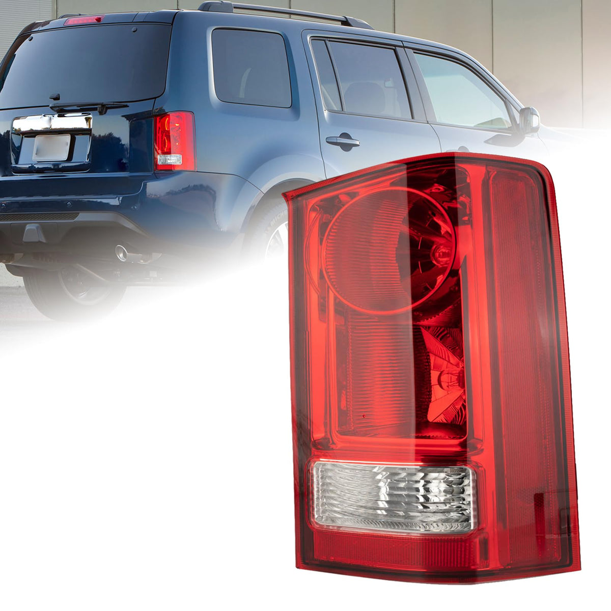 MiKaFex tail light front view showing fit and finish for easy replacement