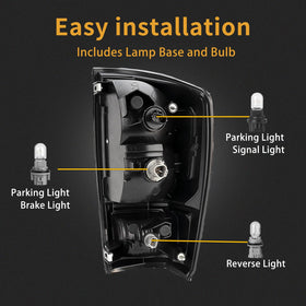 MiKaFex left tail light wiring connector detail showing plug-and-play benefit