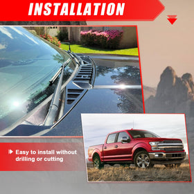MiKaFex installed on Ford F150 showing improved cowl protection benefit