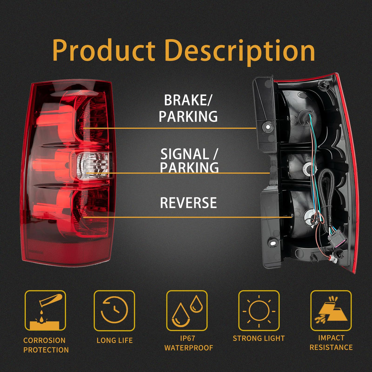 MiKaFex left tail light side profile demonstrating contour and alignment