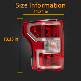 MiKaFex tail lamp beside ruler for scale to ensure correct sizing