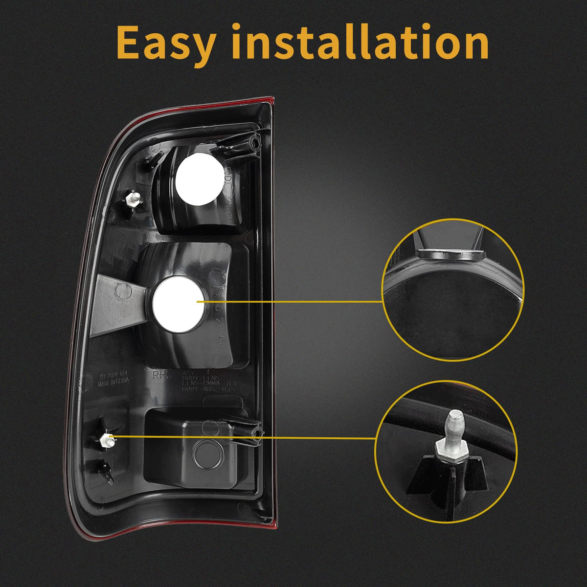 MiKaFex rear view showing mounting points and harness area for easy installation