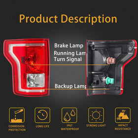 MiKaFex close-up of clear red lens showing durable material and bright visibility benefits