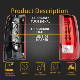 MiKaFex close-up of clear red lens highlighting durable ABS material and UV resistance
