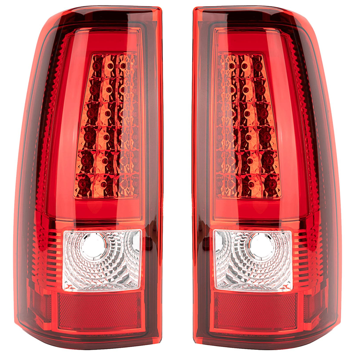 MiKaFex front view tail light showing OEM-fit design and clear red lens for accurate replacement