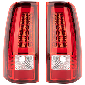 MiKaFex front view tail light showing OEM-fit design and clear red lens for accurate replacement