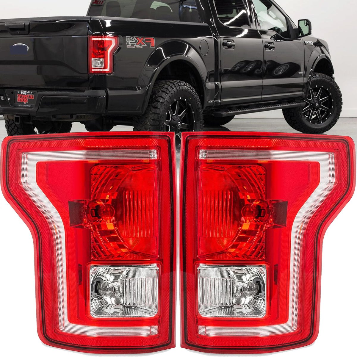 MiKaFex front view tail light assembly showing OEM-style fit and clean finish for easy replacement