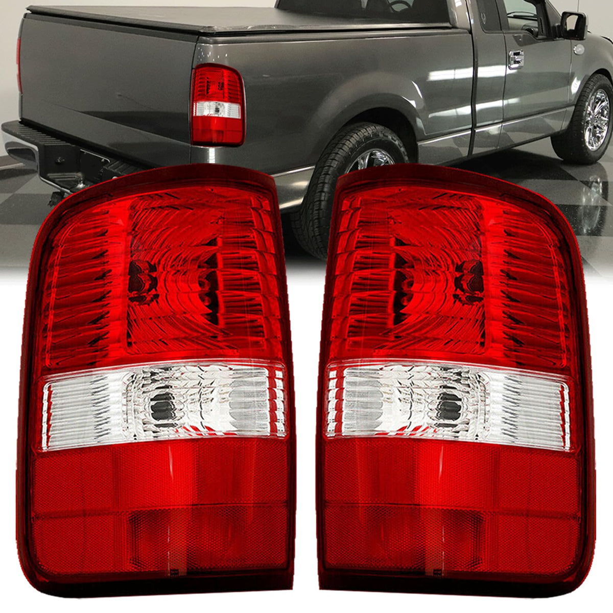 MiKaFex tail light front view showing red lens and OEM-style finish for improved visibility