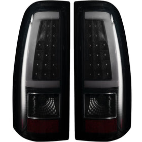 MiKaFex tail light front view showing sleek black lens and LED layout for improved visibility