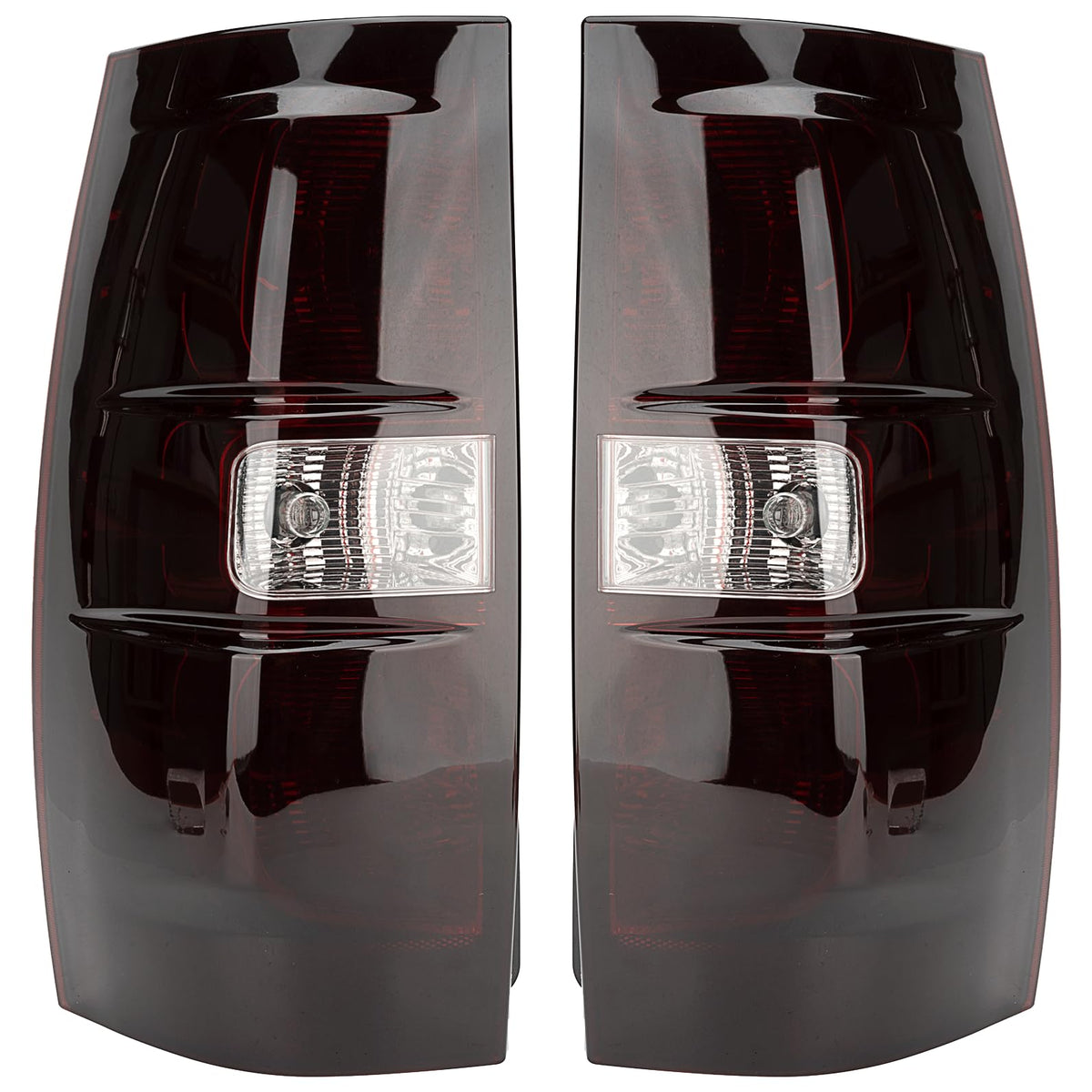 MiKaFex tail light front view showing smoke red lens and clean fit