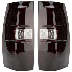 MiKaFex tail light front view showing smoke red lens and clean fit
