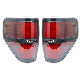 MiKaFex front view tail light showing red and clear lens with OEM fit benefit
