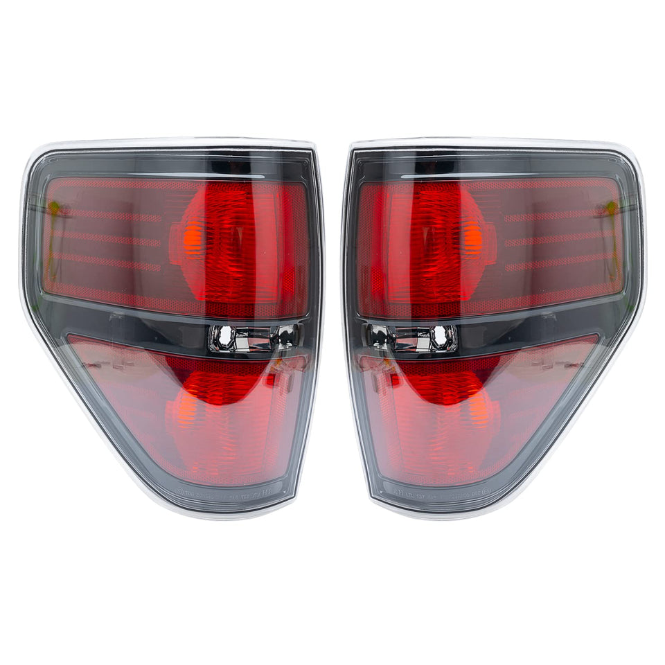 MiKaFex front view tail light showing red and clear lens with OEM fit benefit