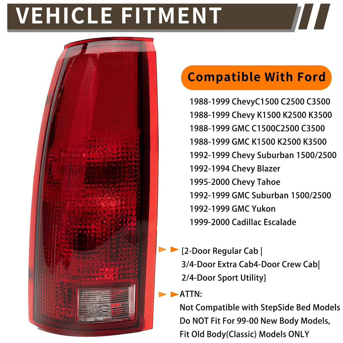 MiKaFex tail light installed on truck demonstrating direct-fit replacement