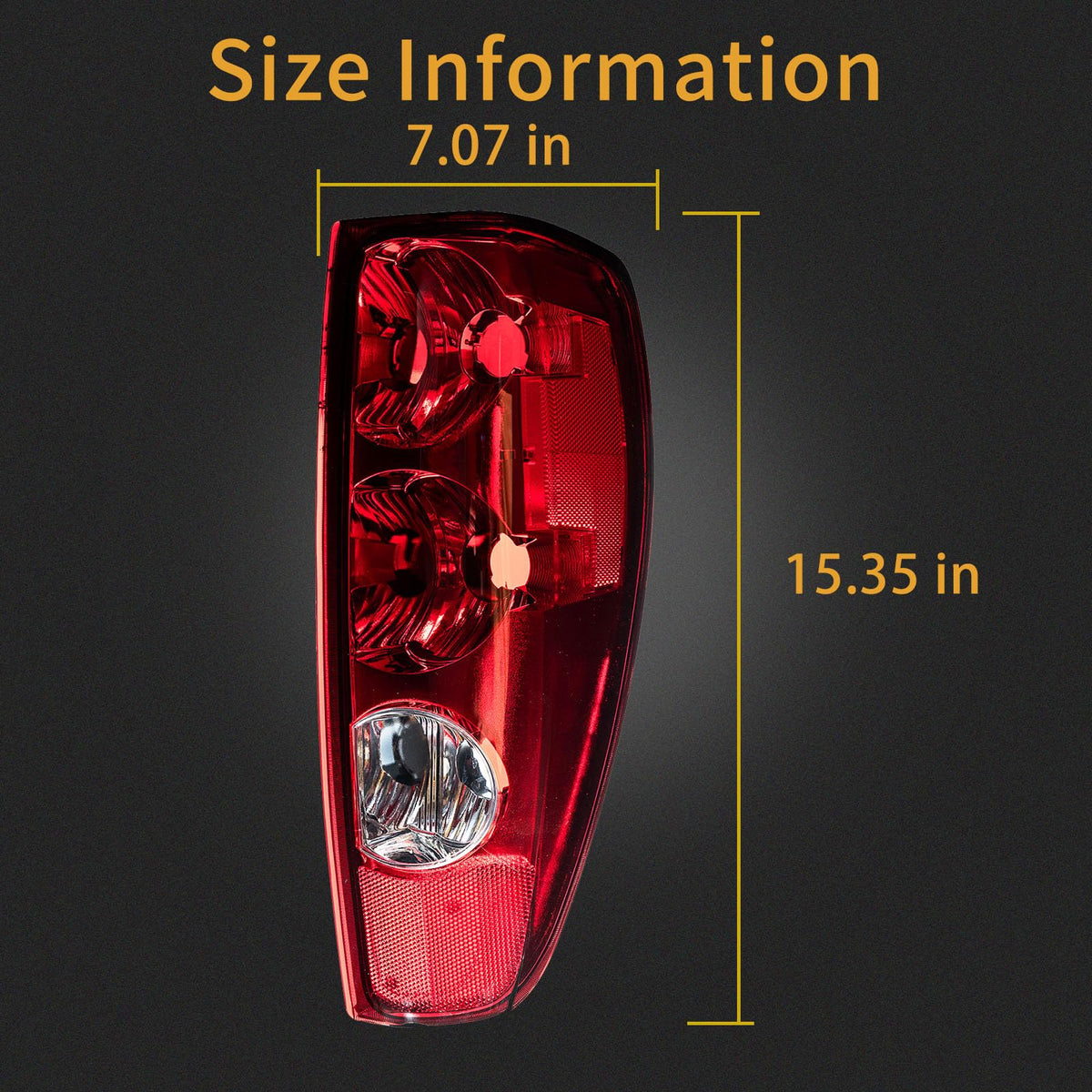 MiKaFex tail light illuminated on truck at night improving rear visibility